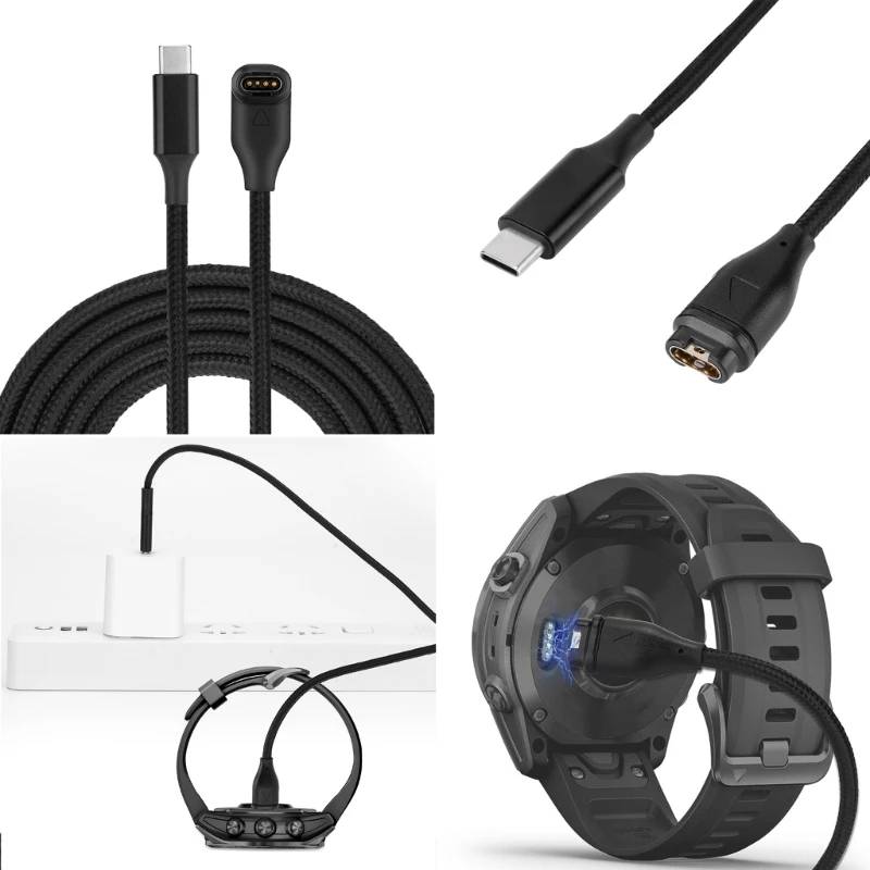 

Держатель кабеля для передачи данных зарядный плетеный шнур Адаптер зарядного устройства для Fenix7/7S/7X/6/5