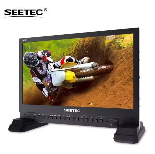 Seetec 4K156-9HSD-384 15.6 Inch IPS UHD 3840x2160 4K Broadcast Monitor with 3G-SDI HDMIx4 Quad Split Display Director Monitor