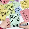 Puzzle Lattice Symmetrical Drawing Toys for Kids Fine Motor Skill Write & Wipe Pen Control Training Set Children Painting Cards 1