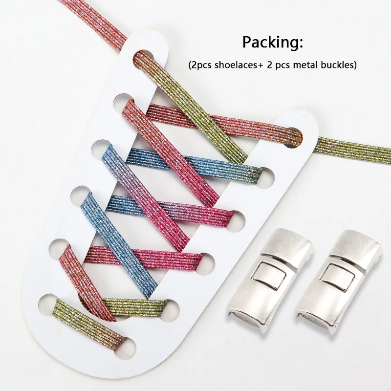 Elastic Shoe Laces without tie Shoelaces Flat Starry sky Gold Glitter Rubber Bands Cross Lock Shoelace for Sneakers Adults Kids shoe laces shoelaces without ties elastic shoelaces elastic shoe laces shoe accessories