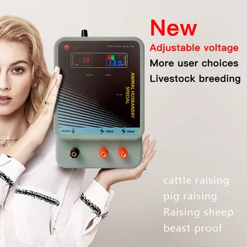 10/20/30/40KM 12v Tensione Regolabile Recinzione Elettrica Energizzatore Dispositivo Animale Bestiame Cavallo Bovini Pecora Trasformatore Controller 1