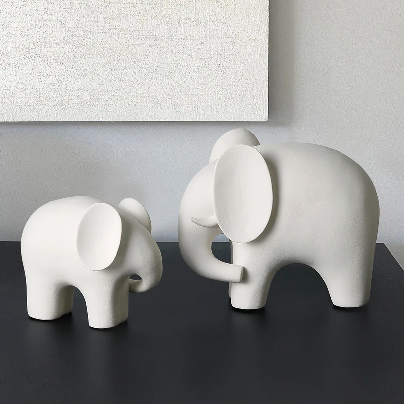 

Elephant Figurine Home Decor Nordic Modern Resin Animal Figurines For Interior Porch Decor Statue Home Living Room Decoration