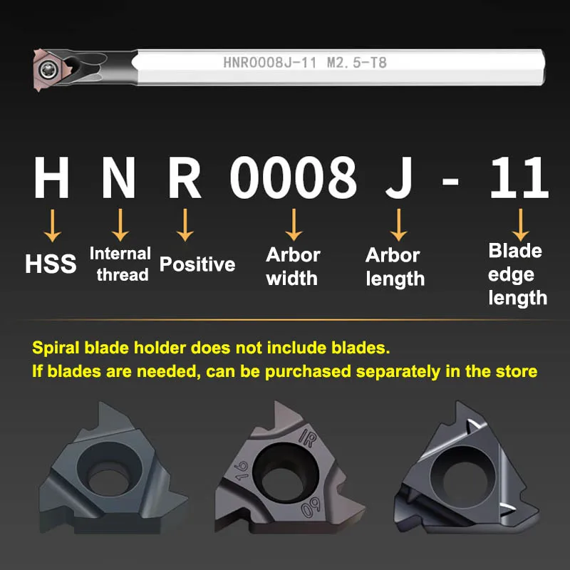 HSS HNR HNL 내부 나사 선반 공구 홀더 CNC 커터 바 소형 헤드 충격 방지 선삭 절단 샹크 HNR0006H HNR0008H