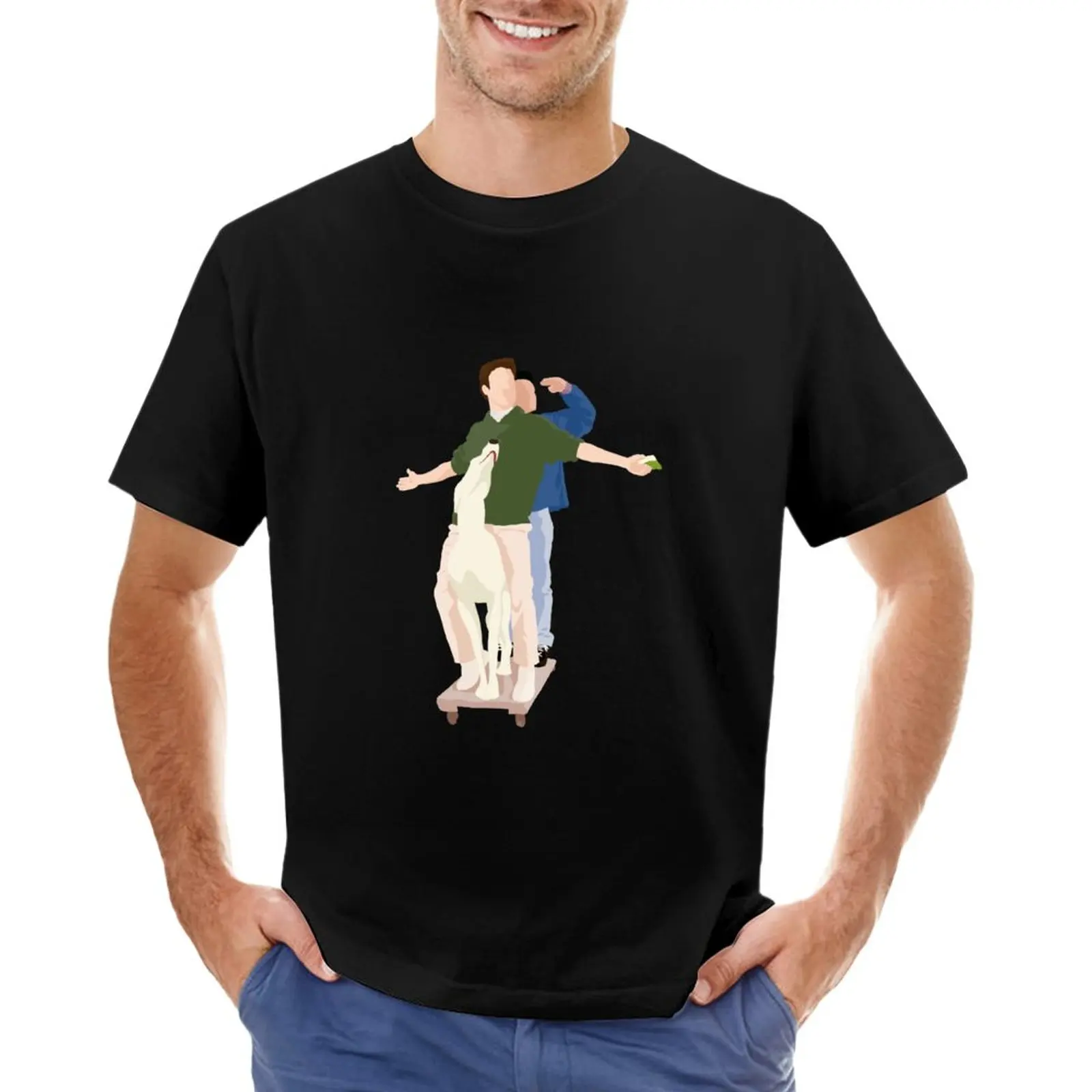 

Chandler and Joey Dog Ride T-Shirt aesthetic clothes graphics mens graphic t-shirts anime