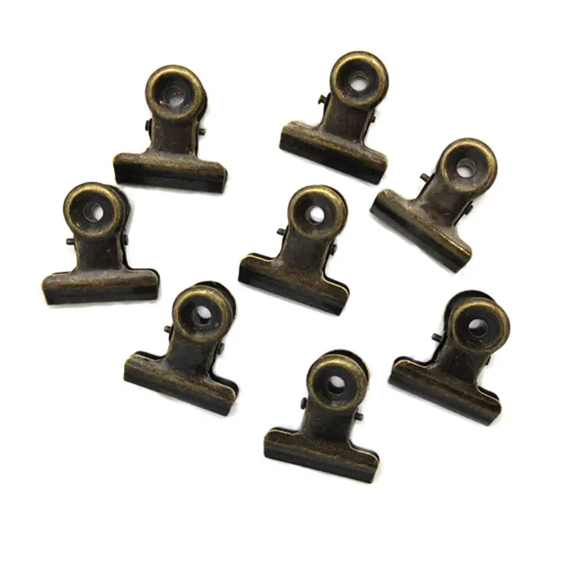 Mini Metal Grip Bulldog Spring Clips Ticket Paper Stationery Clip Tags Document Binder Clip Photo Clamp 20Pcs 40Pcs Set,binder clips,paper clips,metal clamp clips