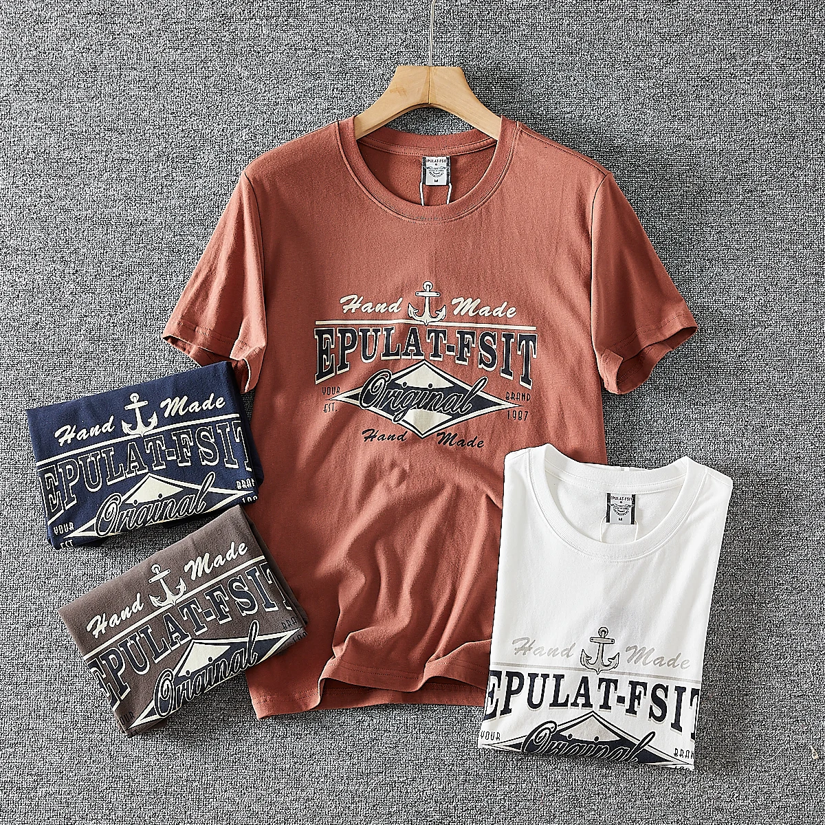 Summer-New-American-Retro-Short-sleeved-O-neck-Letter-Printed-T-shirt ...
