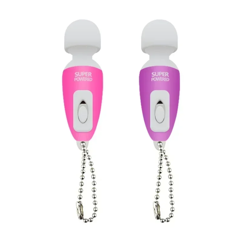 Portable Mini Massage Tiny Stress Relief Electronic Key-Chain Ring Full Body Massager Bath Accessories vibrate Color random 5