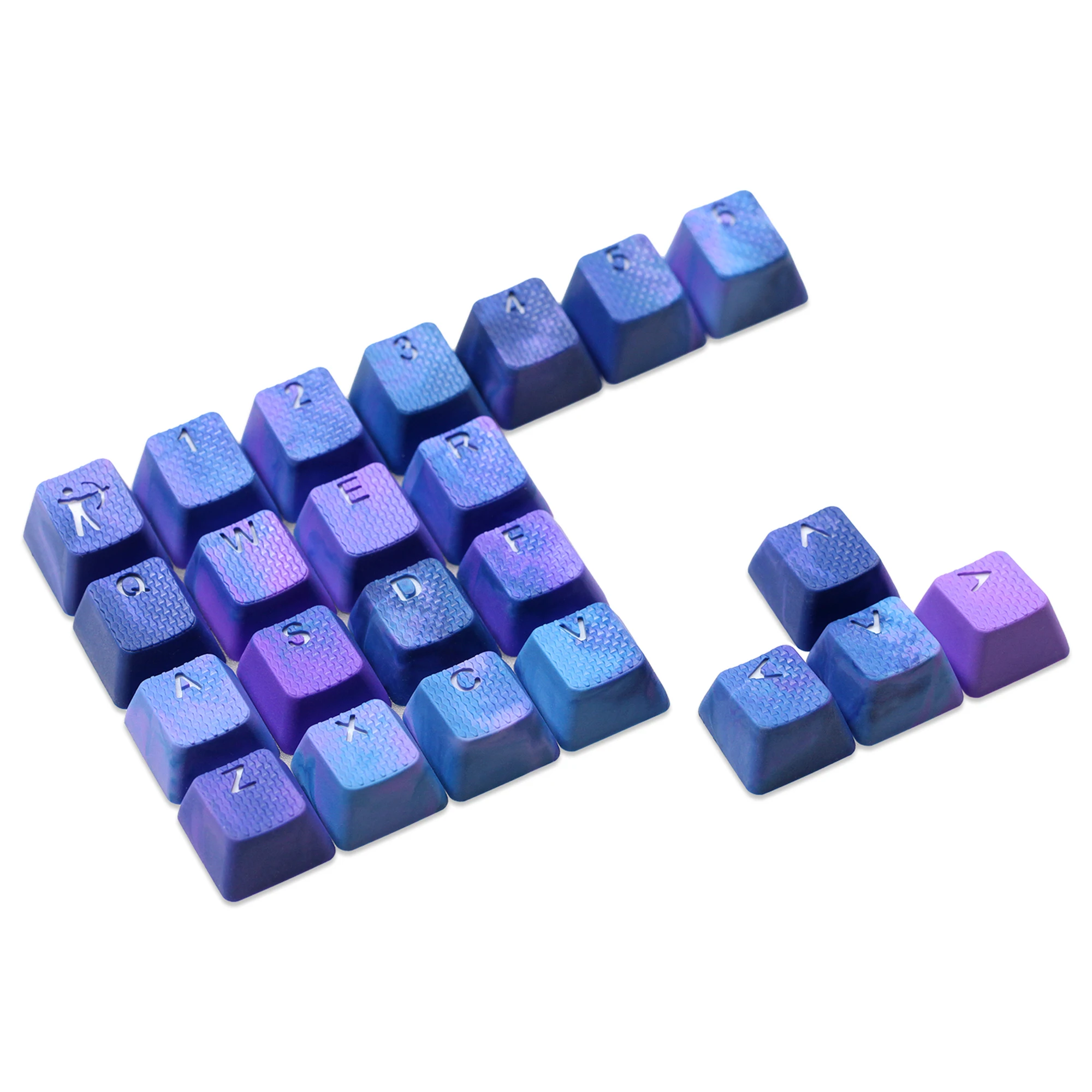 Taihao Gradiente Aleatório de Borracha Gaming Keycap Grupo Emborrachado Doubleshot Cereja mx Perfil Oem Azul Verde Ciano