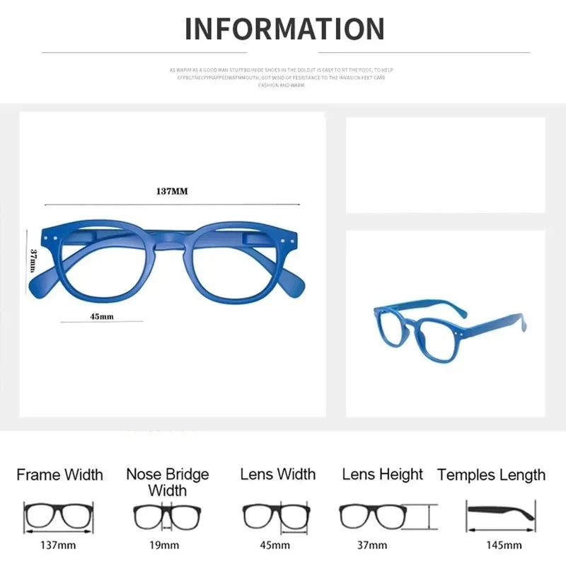 Versatile Sport-Style Reading Glasses with Round Frame and Spring Hinge