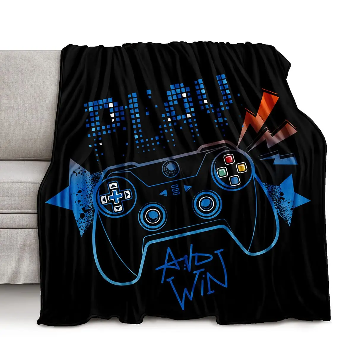 

Gamepad Blanket Cool Game Gift for Boys Game Controller Blanket Gaming Video Game Soft Flannel Throw Blankets for Couch for Kids