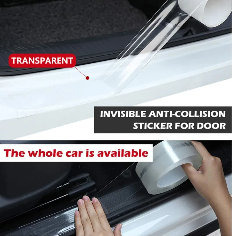 Auto Tür Schutz Aufkleber Schweller Streifen Stoßstange Aufkleber Auto Schützen Aufkleber Nano Band Vinyl Auto Stamm Auto Tür Sill Anti Scratch – Detail 9