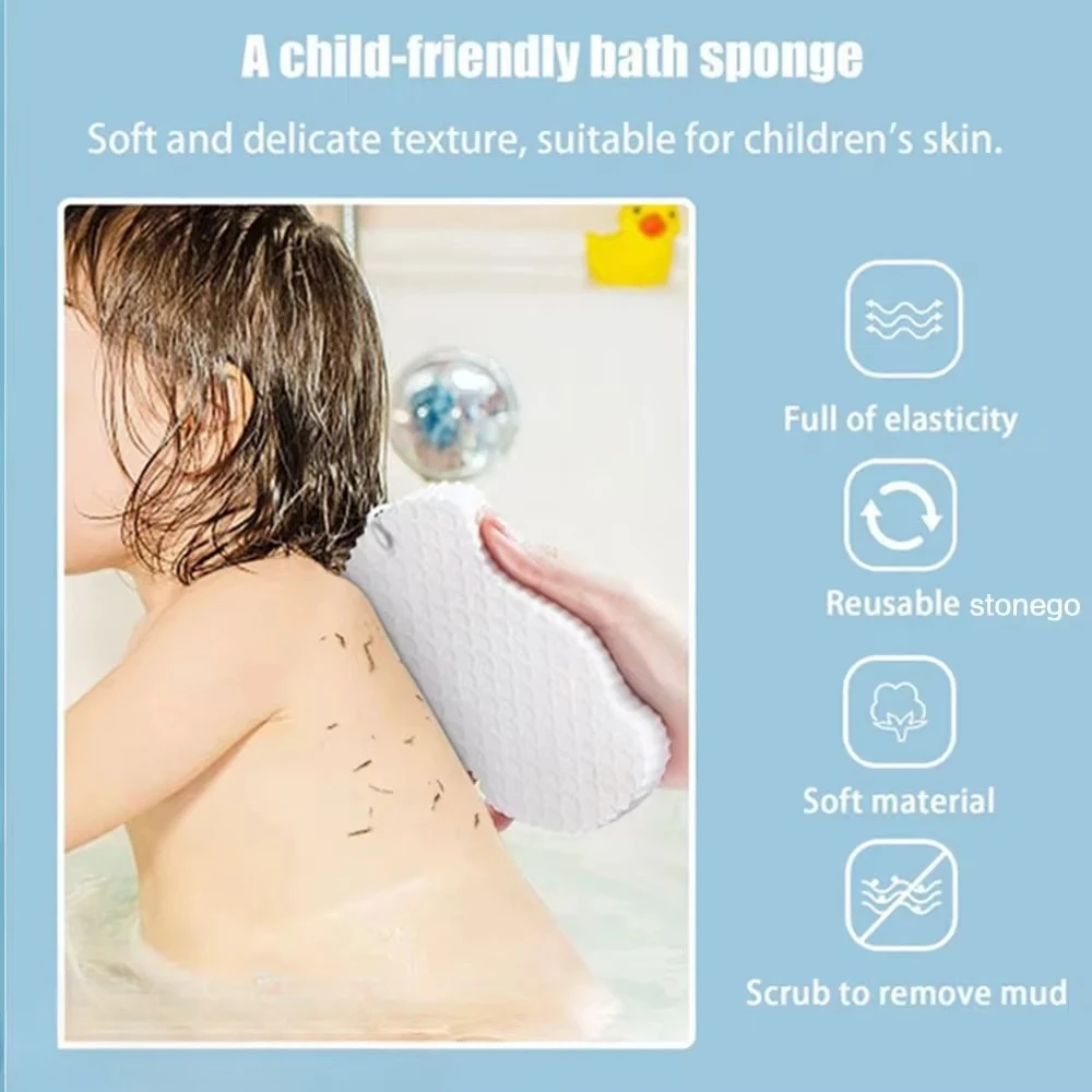 Spugna da bagno magica per bambini Spazzola esfoliante 3D per una delicata rimozione della pelle morta - Scrubber per il corpo del bambino e strumento per la pulizia del massaggio - immagine 5