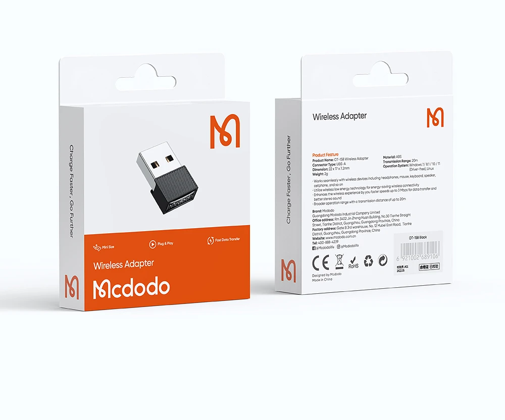Adaptateur Bluetooth 5.0 Pour Voiture USB-A - Émetteur/récepteur Avec Bouton Multifonction - Compatible IPhone, Android