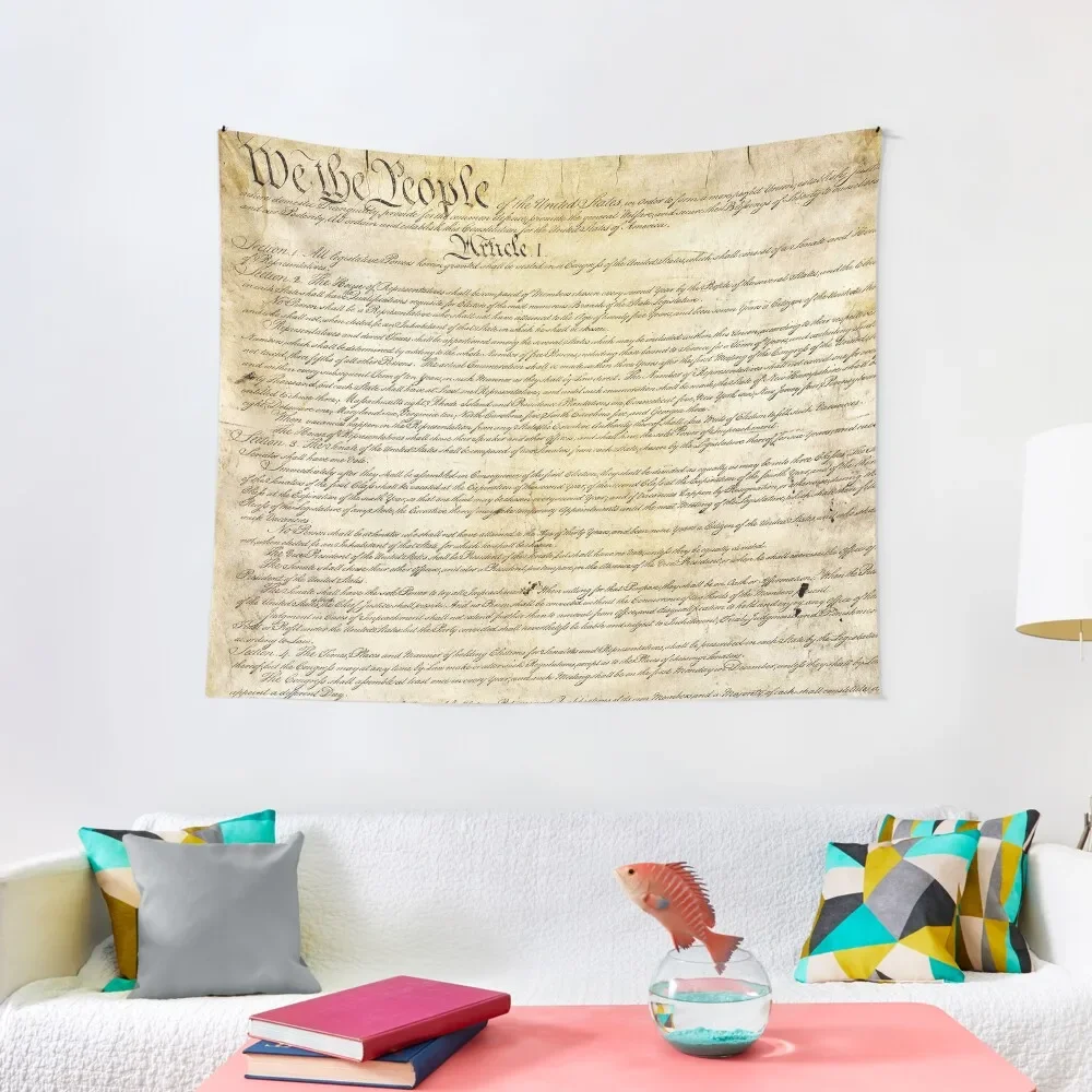 

Vintage United States Constitution Tapestry Funny Wall Decor Hanging Korean Room Decor Tapestry