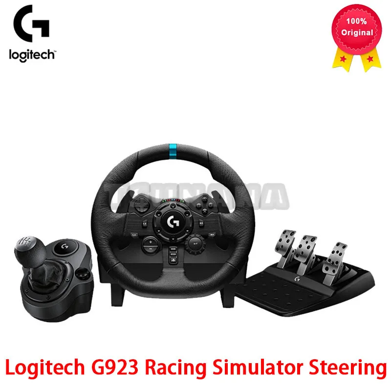 Logitech G923 Spiel Lenk Racing Simulator Lenkung mit PC / PS4 / PS5 Feedback Handbremse