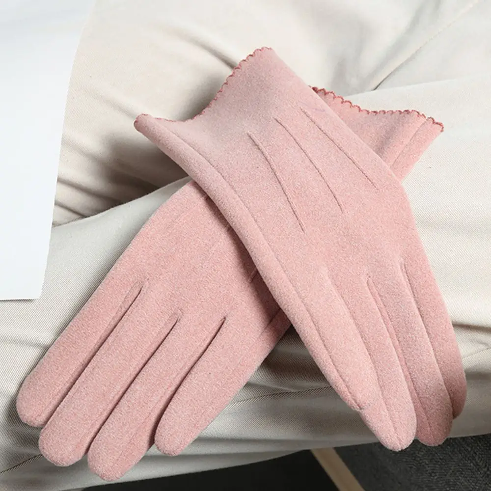 

Женские зимние перчатки для сенсорного экрана, немецкие Флисовые женские перчатки для защиты от холода, варежки в Корейском стиле, теплые перчатки