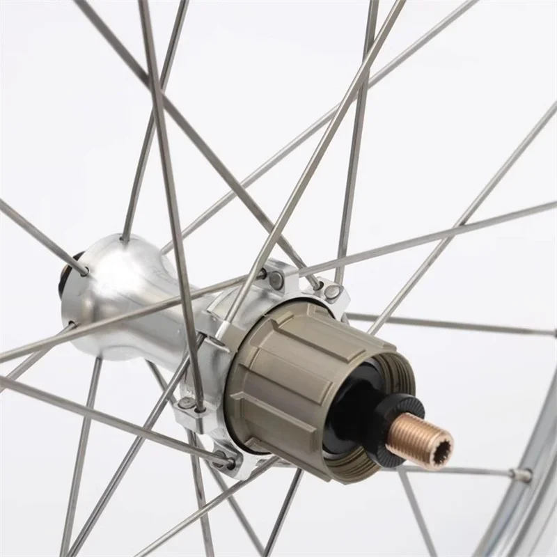 ブロンプトン-折りたたみ式電動自転車ホイールセット,7スピード,7V, 16