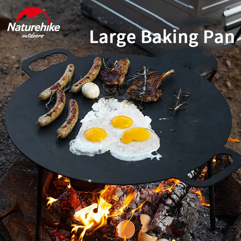 Hysterisch molen hoed Naturehike Camping Pan 5.4Kg Outdoor Keuken Koekenpan Barbecue Grote Koken  Pan Draagbare Roer Bakken Familie Picknick Party Plaat| | - AliExpress