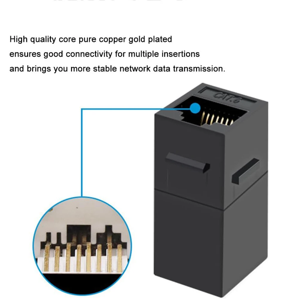RJ45 커플러 CAT6 커넥터 이더넷 연장기 암-암 키스톤 잭 Cat6 고속 인터넷 케이블 어댑터