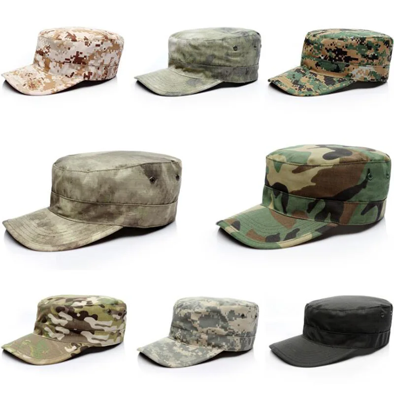 Men Outdoor BDU Caps Camo Fitted Tactical Baseball Snapback Unisex for Hiking