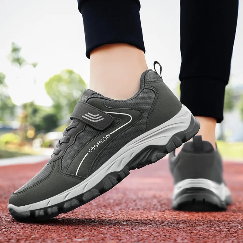 Middle Aged And Elderly Sports Shoes Sneakers For Man And Women 2024 Spring New Casual Couple's Velcro Walking Shoes 3