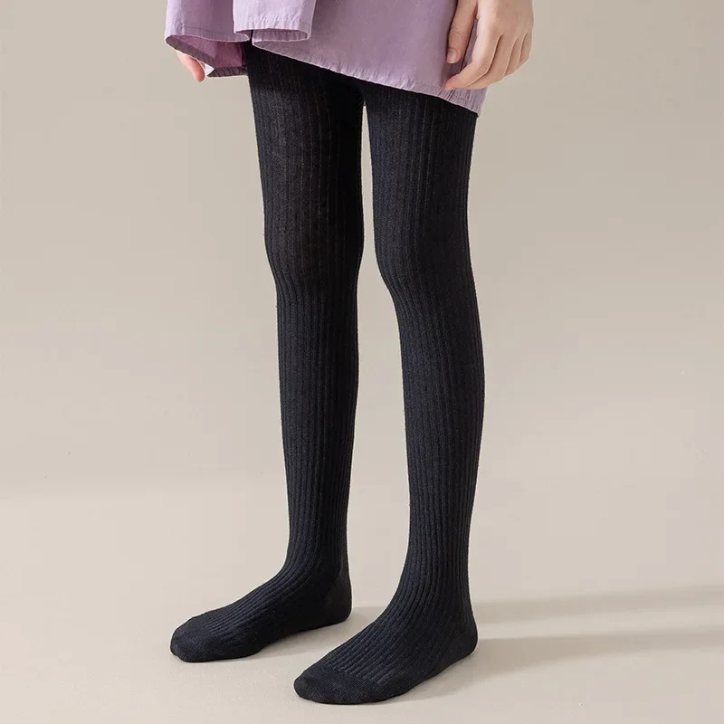 Spring Autumn Girls' Leggings Solid Color Baby Outgoing Socks Children's Medium Thick Pantyhose Pantyhose Children's Clothes