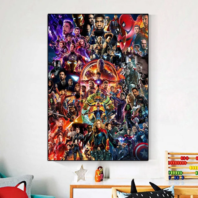 Disney-Avengers Endgame Filme Posters e Impressões, Super-herói Pinturas  Canvas, Wall Art, Iron Man Pictures, Home Decor - AliExpress