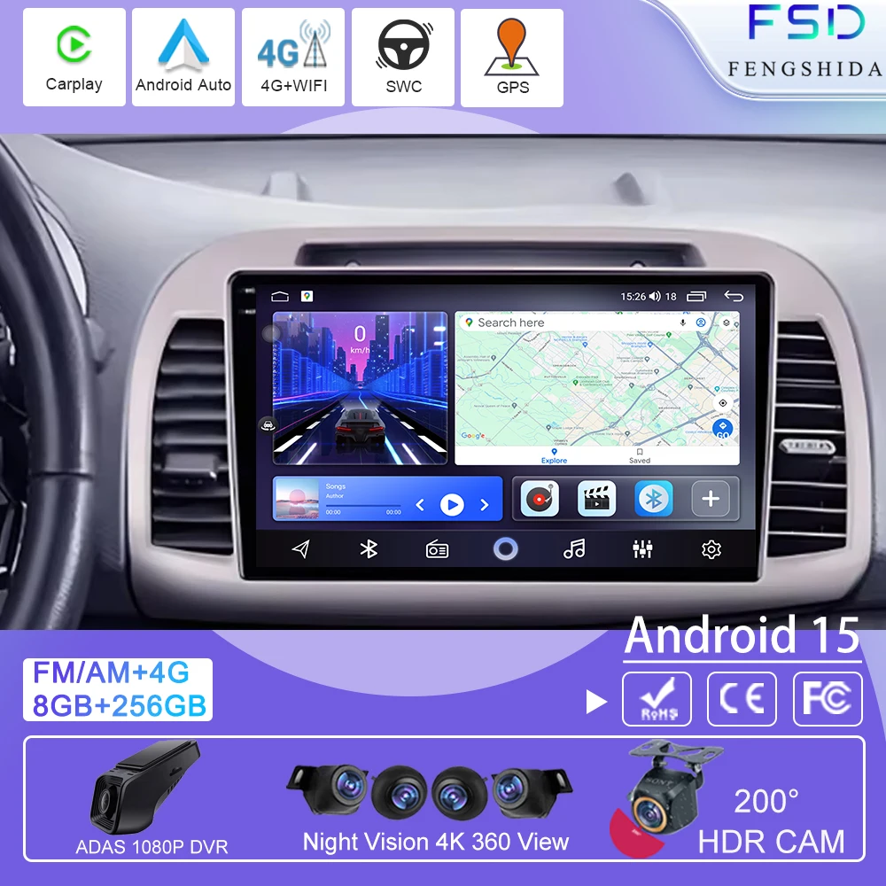 Autoradio Android Per Nissan Micra K12 2002-2009 - 9 Pollici, Carplay, GPS, 2GB+32GB - Foto 6
