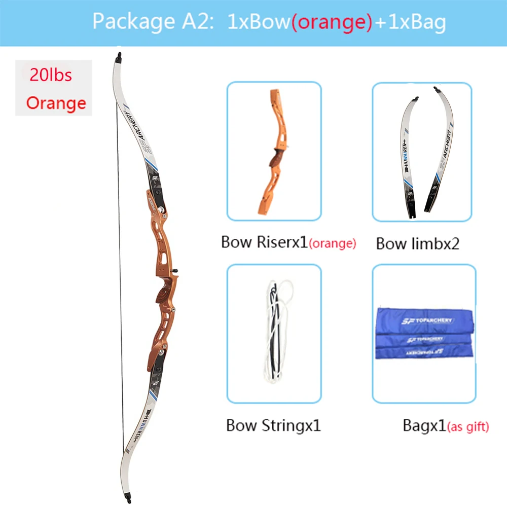 68“ 18-38Ibs ILF TakeDown Recurve Bow Black/Whitebow Limbs for Outdoor Shooting Sport Hunting Bow Adult Competitive Bow Set