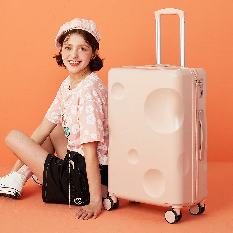 

Cheese Suitcase, Women's Small Fresh Pothole, Trolley Suitcase, Men's Travel Lockbox, Simple Windbox
