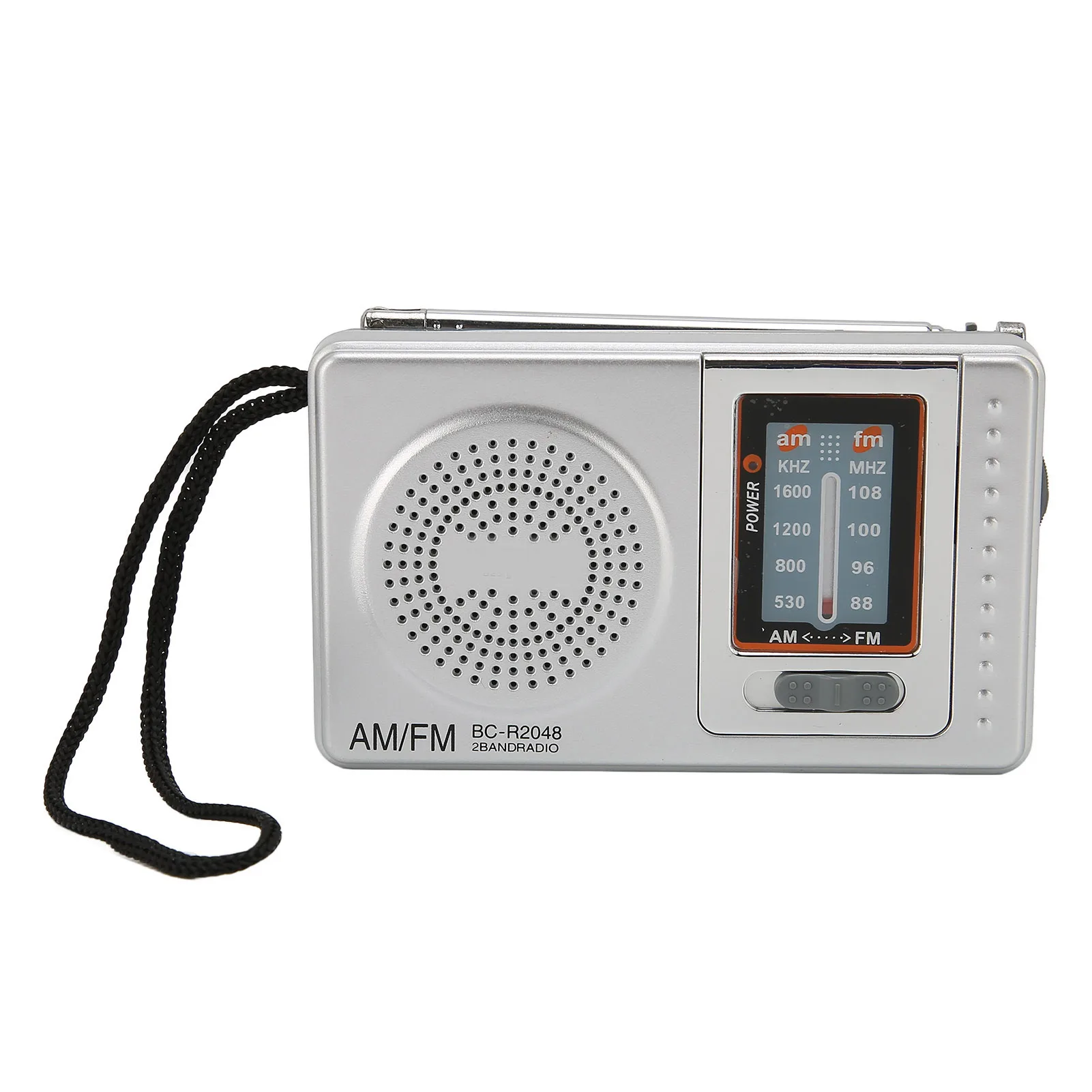 FM AM Pocket Radio Player Telescopic Antenna Dual Band Music Player Radio Battery Powered Pocket Stereo Radio Built-In Speaker