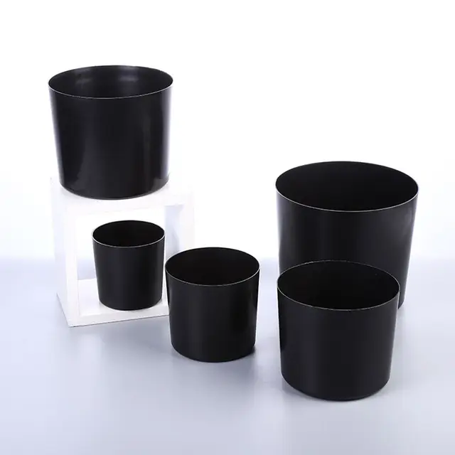 Iroda Dekoráció Otthoni Műanyag Fekete Növényi Edény Zamatos Doboz Virág Edények Ültető - Image 5