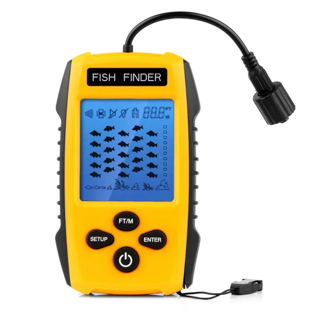 Alarm portable sonar fish finders degrees sonar coverage echo sounder alarm transducer lake sea fishing