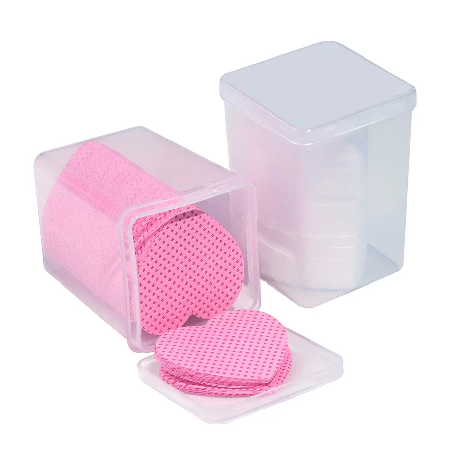 Heart-Shaped Nail Art Cleaning Cotton Pads 200Pcs Lint-Free Wipes Nail Polish & Eyelash Glue Removal makeup remover pads