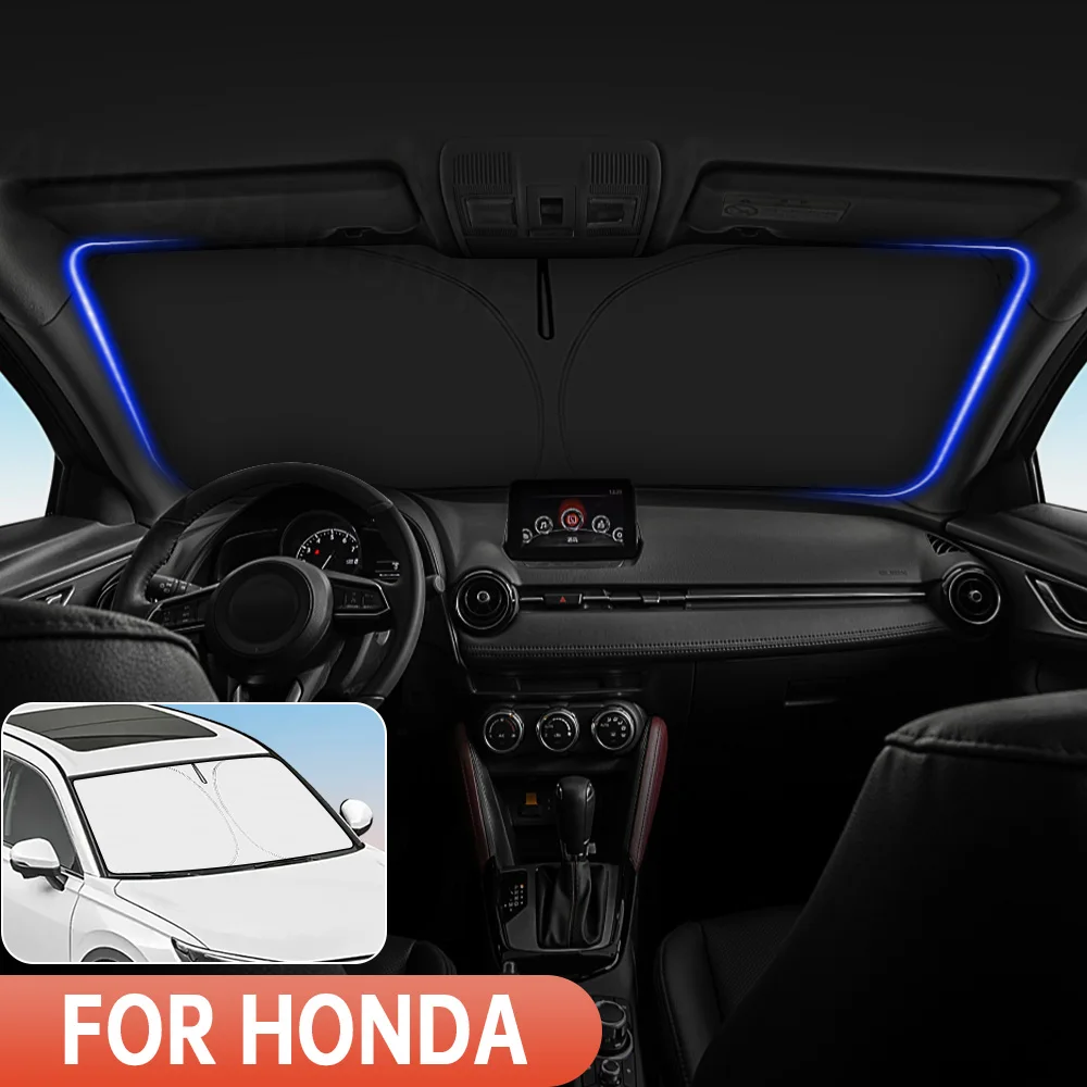 Für Honda Accord Crv Hrv Civic Auto Windschutzscheibe Sonnenschutz Abdeckung Frontscheibe Sonnenschutz Visier Auto Innen Zubehör UV Schutz