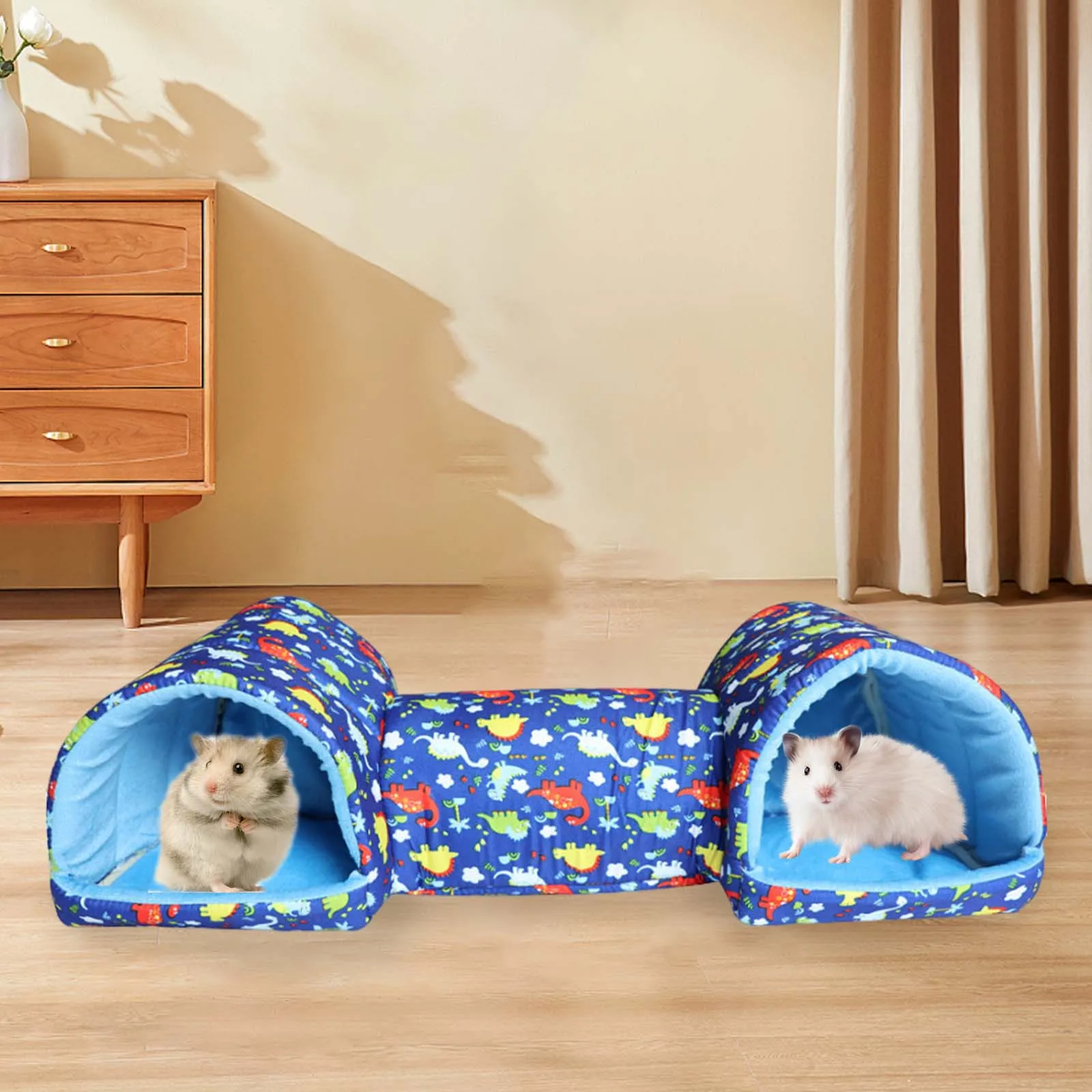 Hamster Hideout Sleeping Hideaway Tube Amusement Resting Guinea Pig Tunnel and Bed for Small Pets Mice Squirrel Ferret Hedgehog