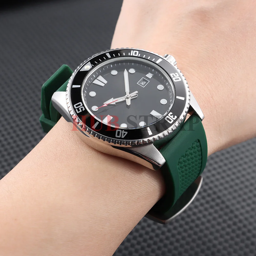 Enhanced Silicone Rubber Watch Strap - Sports & Business Wristband in Multiple Colors