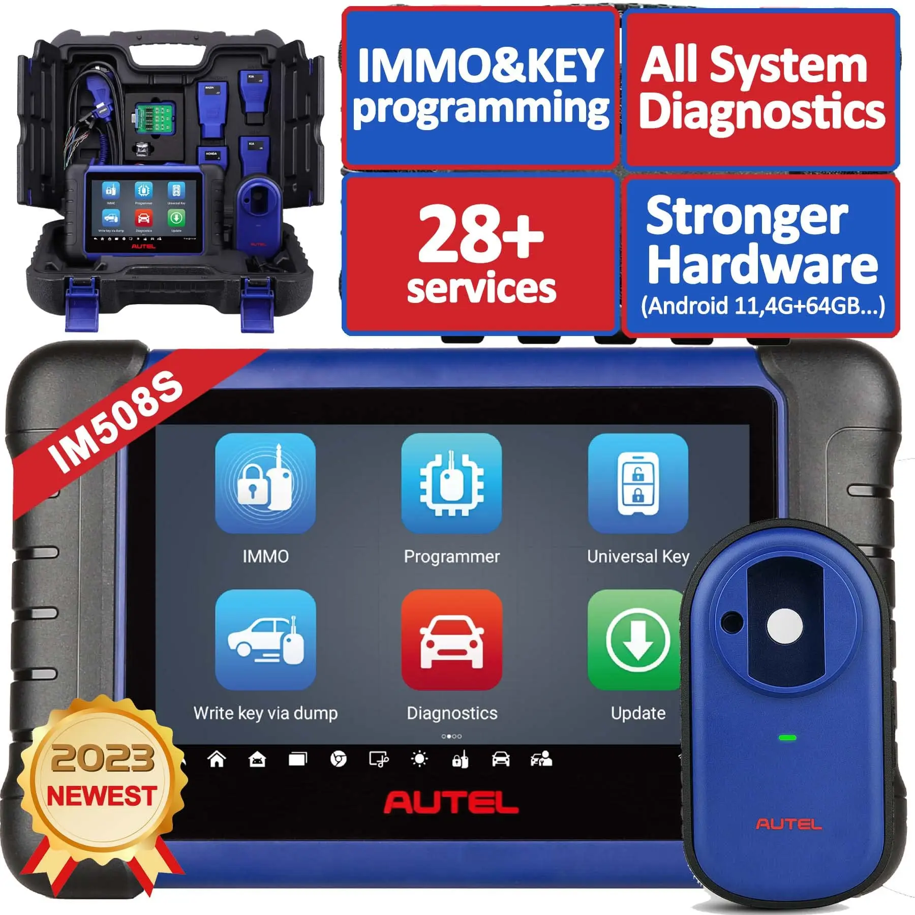 

Autel IM508S Key Fob Programming Tool Read Write EEPROM MCU Auto Scan Bi-Directional Diagnostic IMMO Key Programmer All System