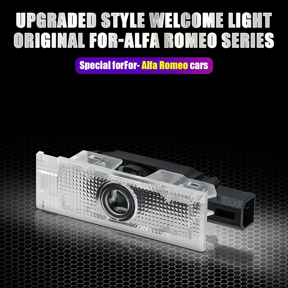 2Pcs Led Car Door Projector Light Decorazione Accessori Per Alfa Romeo Stelvio 2017 Giulia 2017
