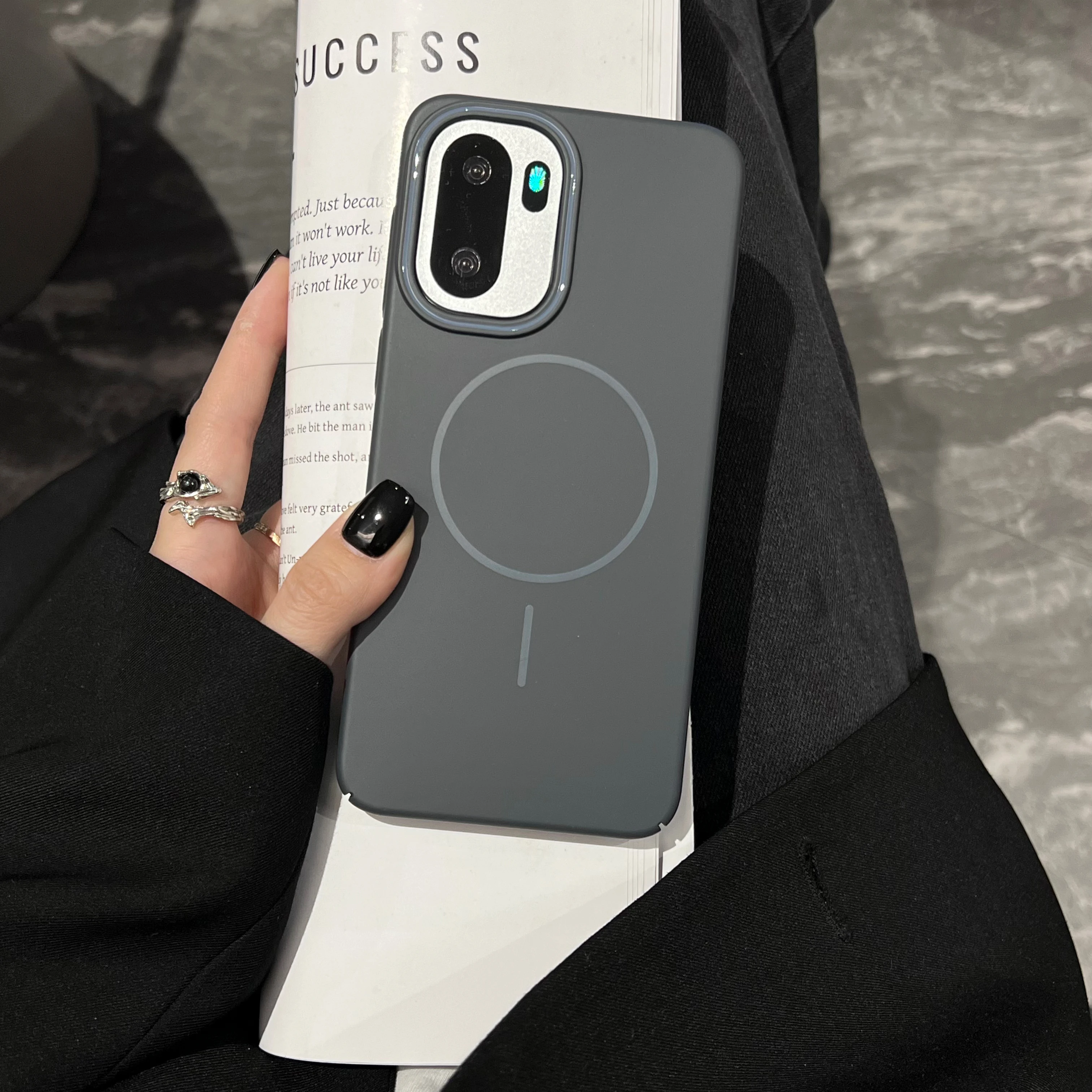 Ultra Thin Hard PC Magnetic Case with Wireless Charging Matte Finish