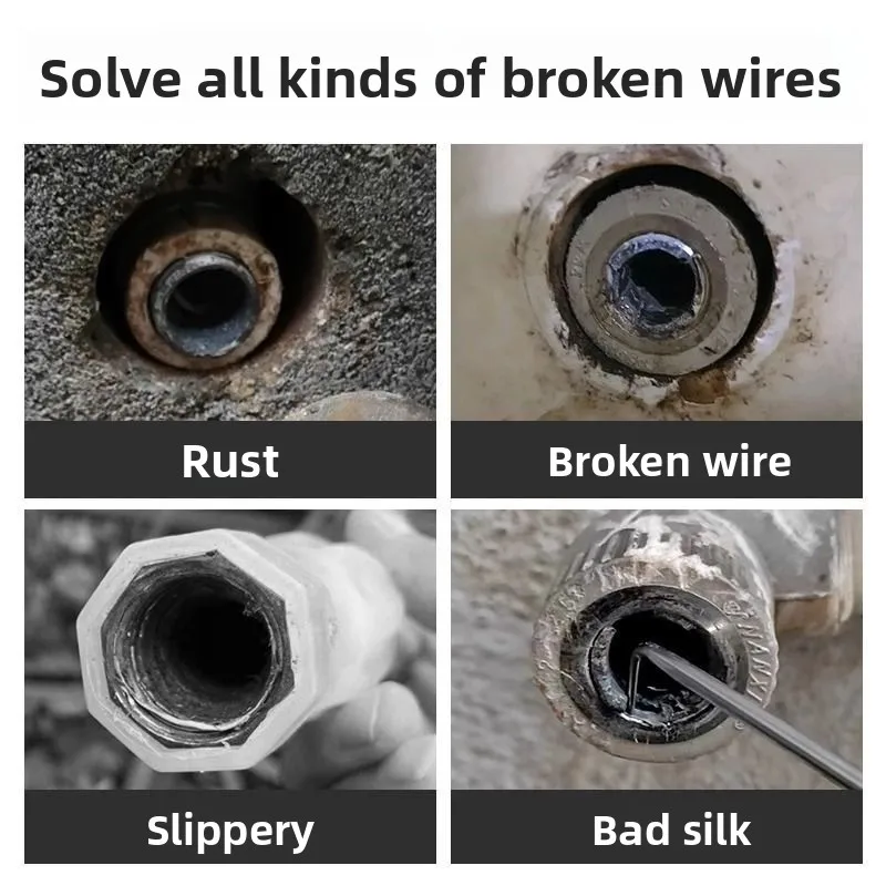 4/6 Point Faucet Angle Valve Broken Wire Extractor Tap Reverse Wire Water Pipe Broken Pipe Head Screw Extraction Removal Tools