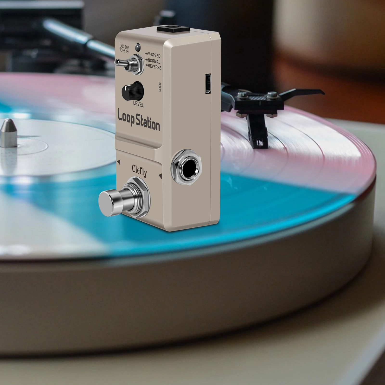 Clefly Ln-332S Loop Station 48K Looper Pedal Overdubs Illimitati 10 Minuti Di Loop, 1/2 Tempo E Pedale Inverso True Bypass