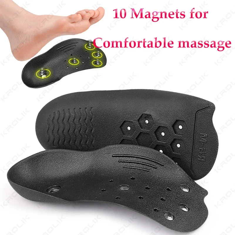 Pair Magnetic Arch Support Insoles Flat Feet Correction Over