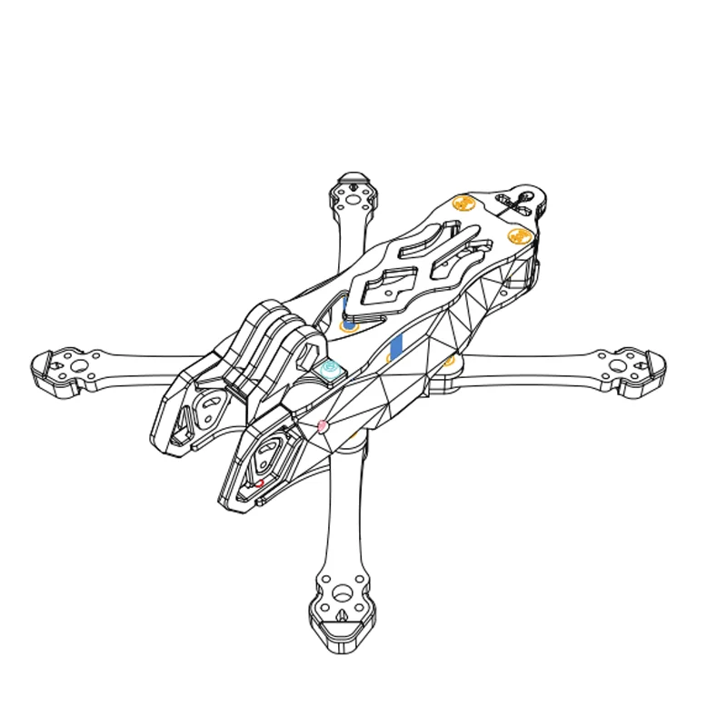 Axisflying Manta 30 6inch FPV Drone Frame Kit Carbon Fiber Lightweight for Freestyle Long Range RC Quadcopter thumbnail 5