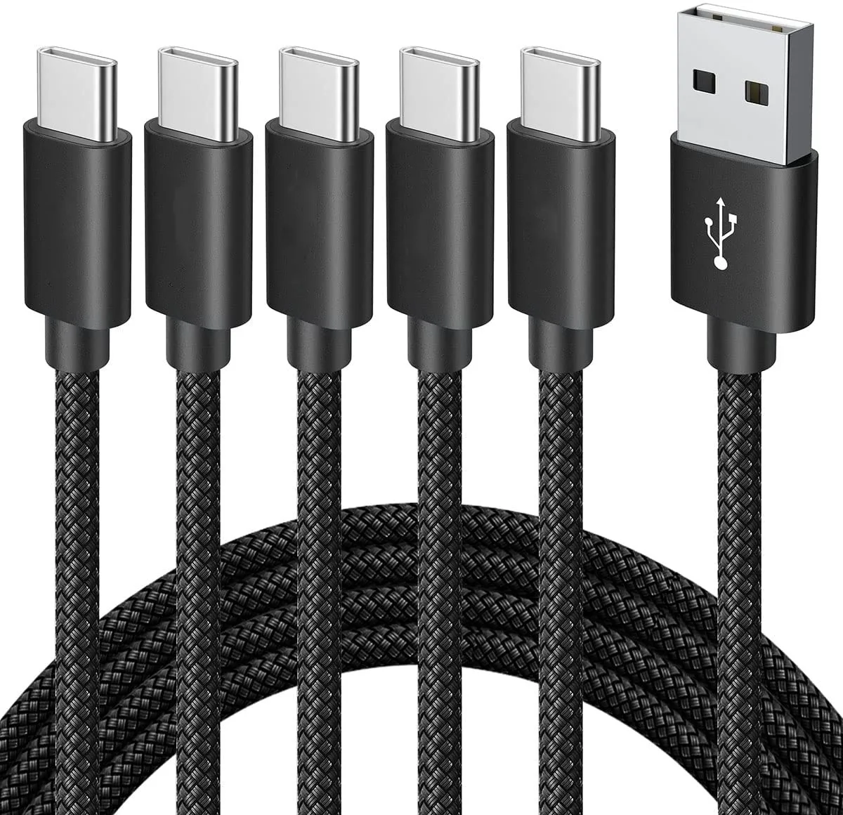 

5 шт./упаковка, USb-кабель для быстрой зарядки, 1/2/3 м