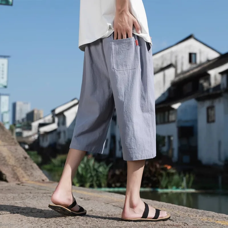 New Linen Short Pants Summer Cotton Solid Color Shorts Large Lightweight Shorts Men Beach Shorts for Men Breathable Sweatpants 3 New Linen Short Pants Summer Cotton Solid Color Shorts Large Lightweight Shorts Men Beach Shorts for Men Breathable Sweatpants 3