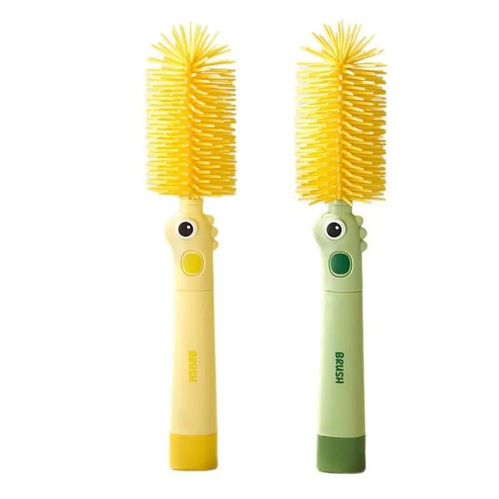 2PCS/SET 3-in-1 Baby Bottle Cleaner Set Silicone 360 Degree Rotation Nipple Brush Multi-functional Long Handle Baby Bottle Brush