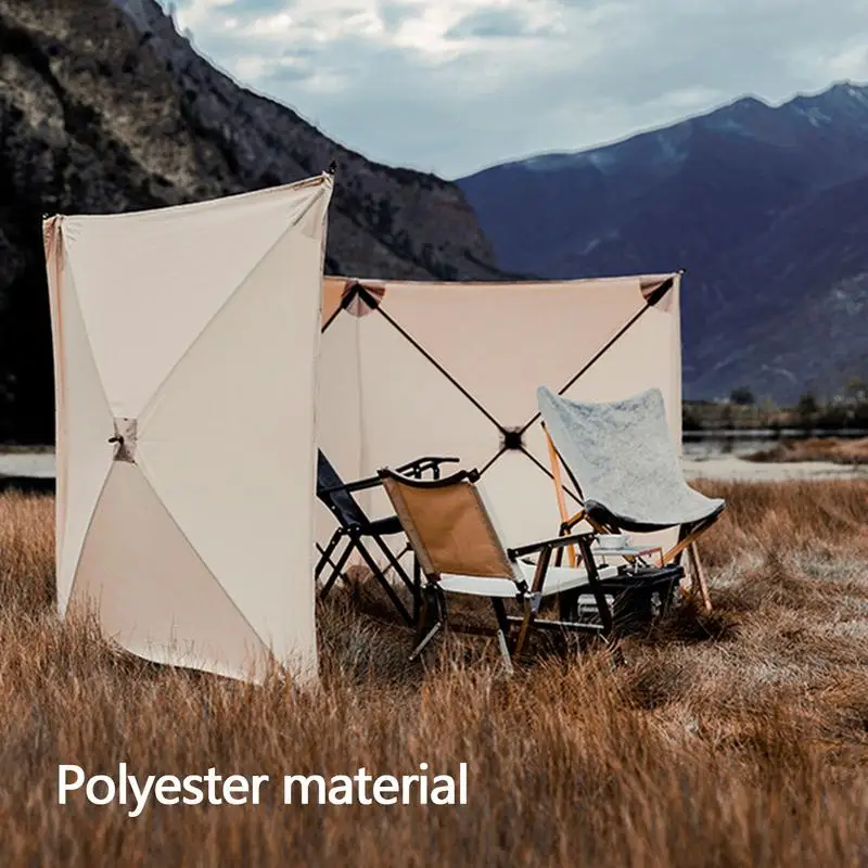 

Portable Camping Windscreen Waterproof Tent Folding Gas Stove Burner Windshield Shelter Wind Break Wall for Hiking Picnic BBQ