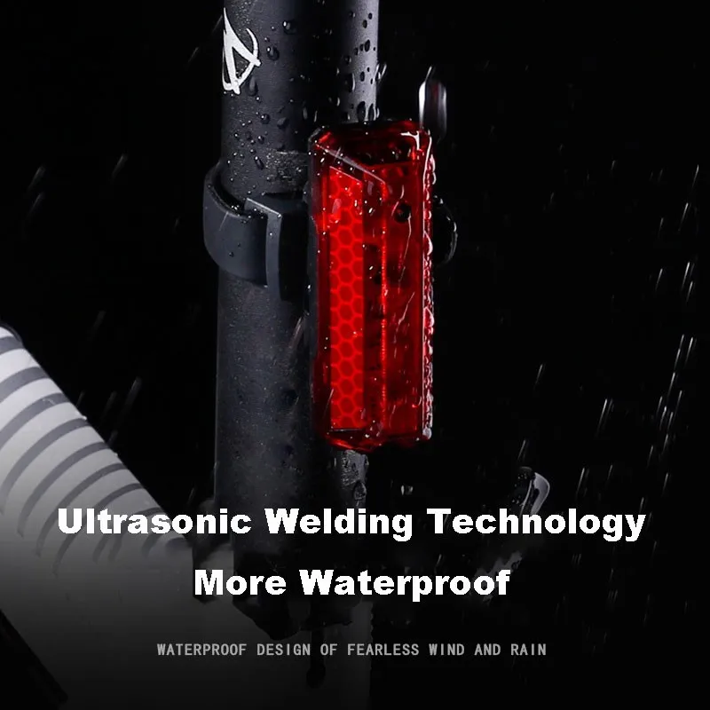 

ZK30 Rear Bike Tail Light USB Rechargeable Red Ultra Bright Taillights Fit On Any Bicycle/Helmet Easy Install Cycling Safety