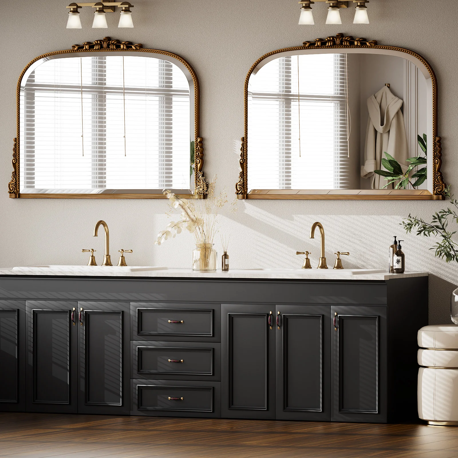 Vintage Arched Vanity Mirror 2